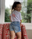 White T-shirt Pink